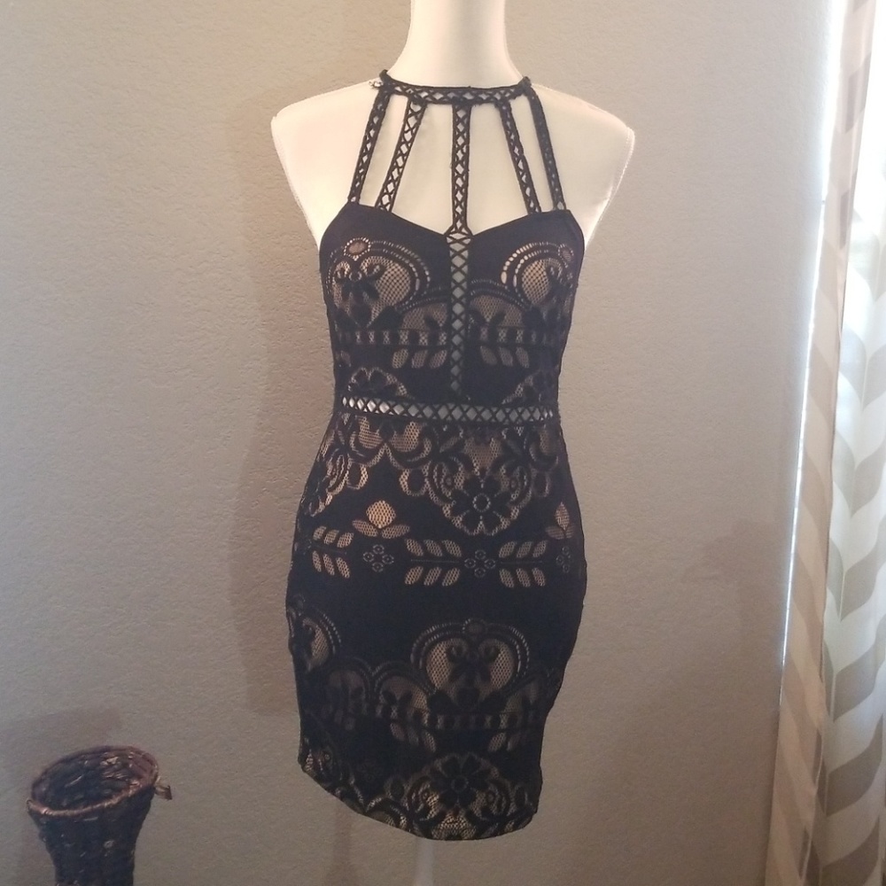 Black lace dress